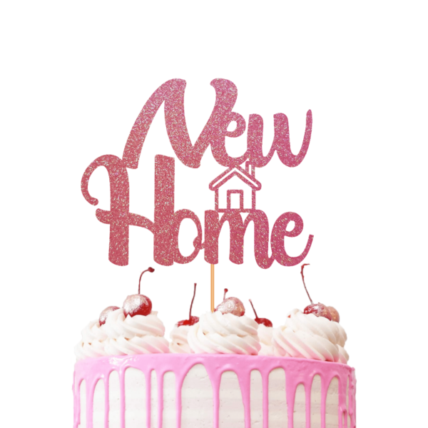 New Home Cake Topper Baby Pink