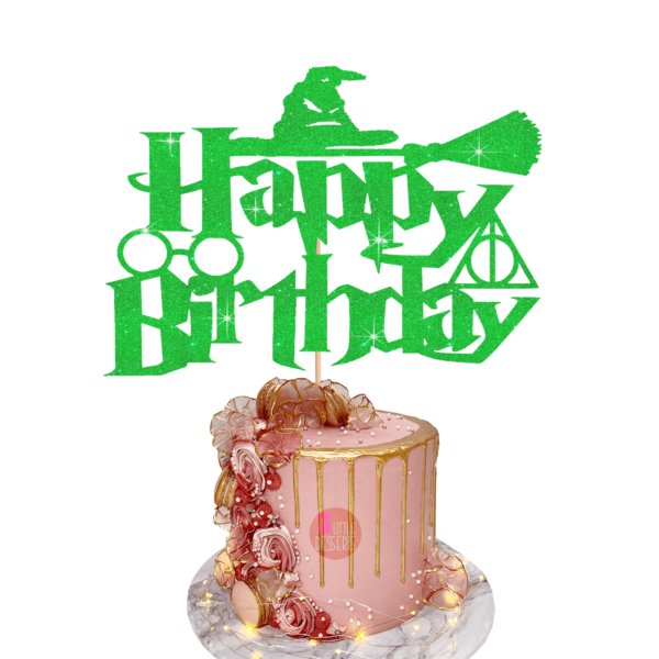Harry Potter Birthday Cake Topper green