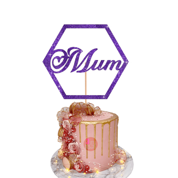 Mum Cake Topper Purple