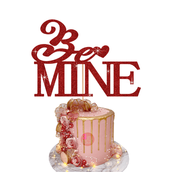 Be Mine Cake Topper Red