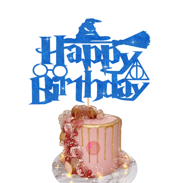 Harry Potter Birthday Cake Topper blue