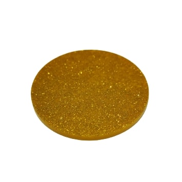 Gold Glittery Acrylic Disk