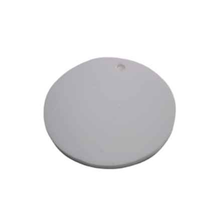 White Acrylic Disk With Hole