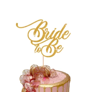 Bride to be Cake Topper gold