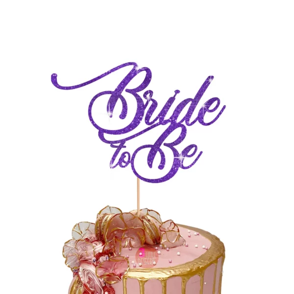 Bride to be Cake Topper purple