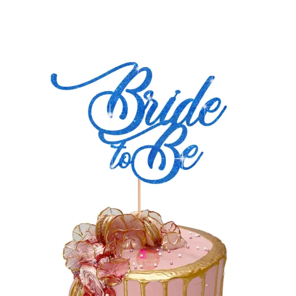 Bride to be Cake Topper blue