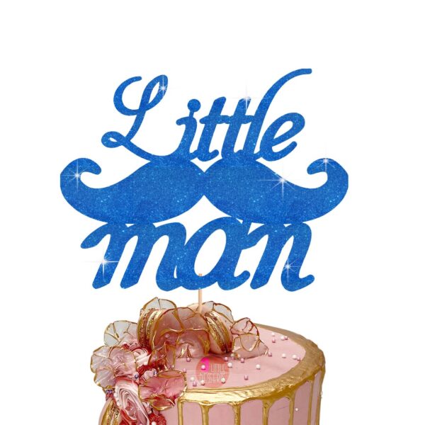 Little Man Cake Topper blue