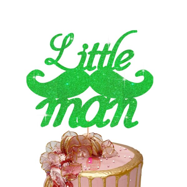 Little Man Cake Topper green