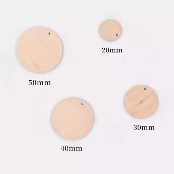 Circle Wooden Cupcake Toppers