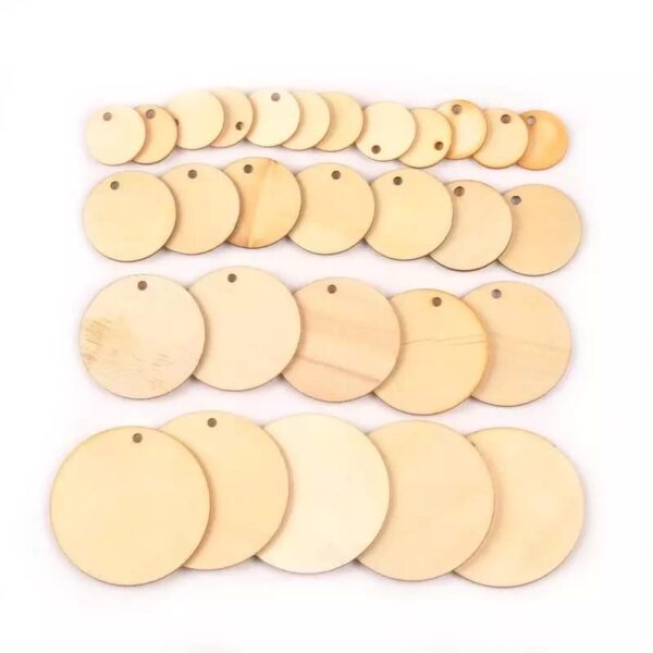 Circle Wooden Cupcake Toppers