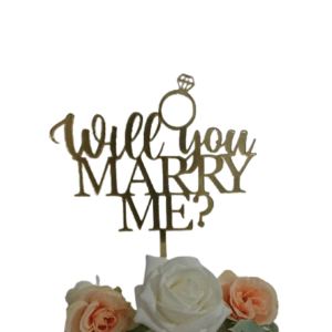 Will You Marry Me Acrylic Topper