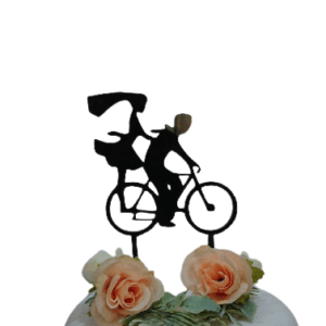 Acrylic Wedding Bike Topper